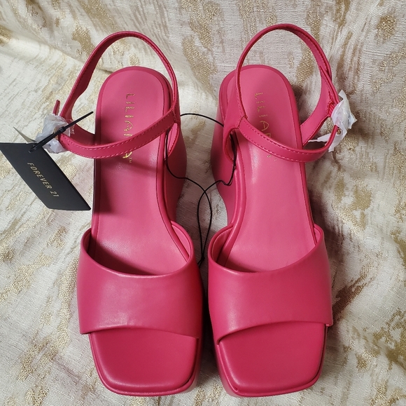NWT Forever 21 Liliana pink platform pumps Size 7.5 - Picture 2 of 6